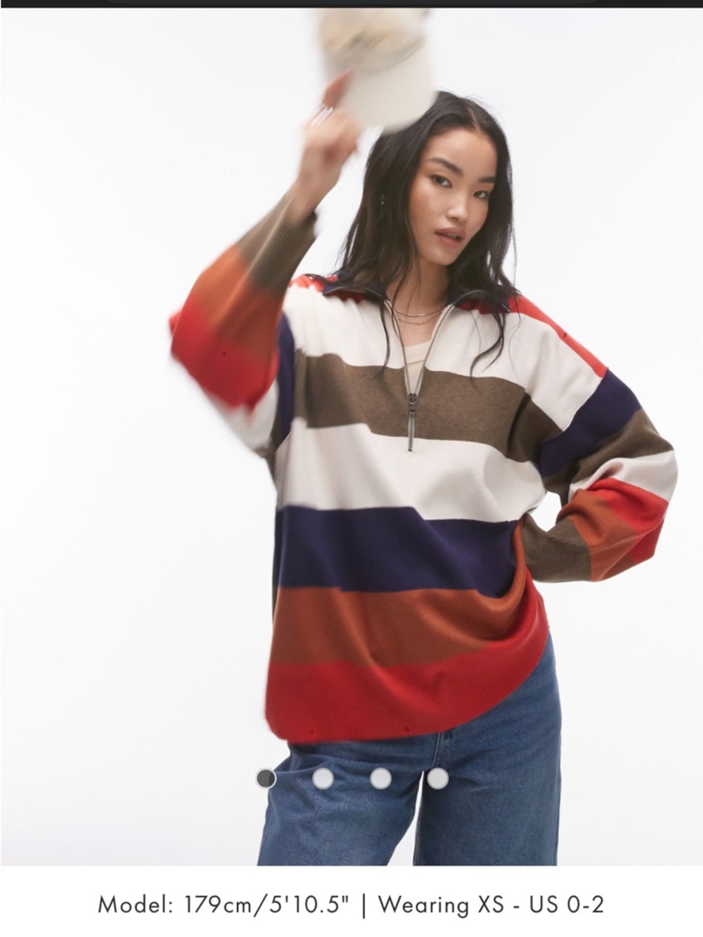 Free People bold stripe sweater size large